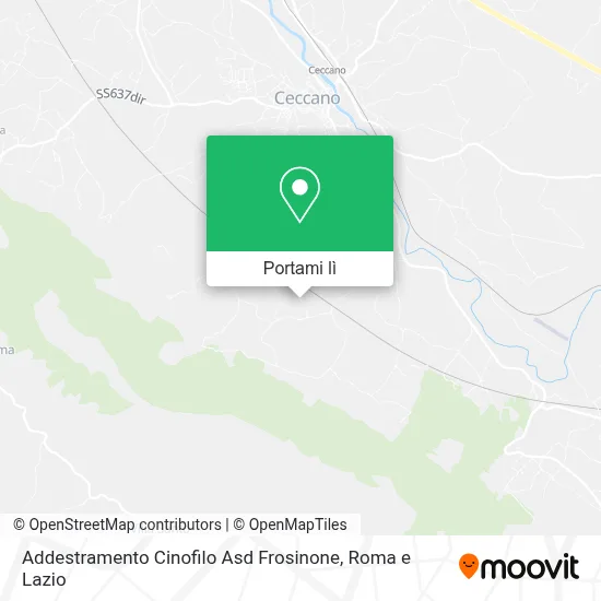 Mappa Addestramento Cinofilo Asd Frosinone