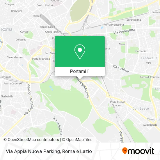 Mappa Via Appia Nuova Parking