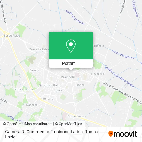 Mappa Camera Di Commercio Frosinone Latina