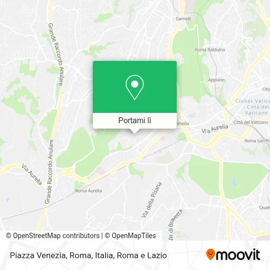 Mappa Piazza Venezia, Roma, Italia