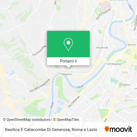 Mappa Basilica E Catacombe Di Generosa