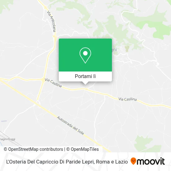 Mappa L'Osteria Del Capriccio Di Paride Lepri