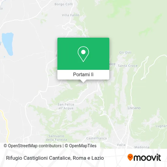 Mappa Rifugio Castiglioni Cantalice