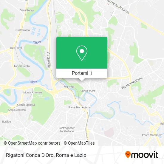 Mappa Rigatoni Conca D'Oro