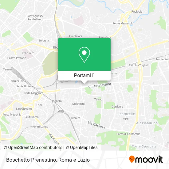 Mappa Boschetto Prenestino