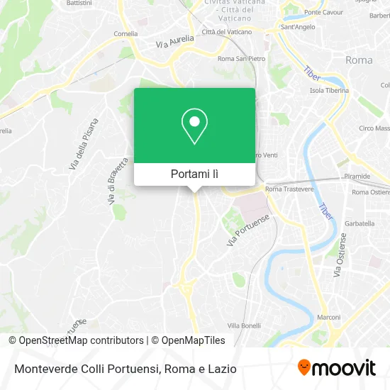 Mappa Monteverde Colli Portuensi