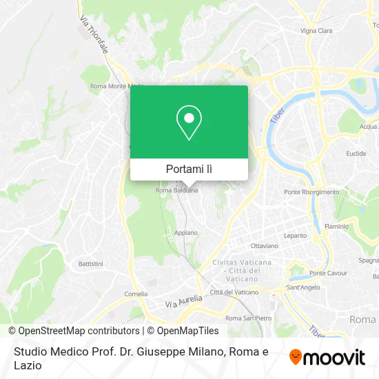 Mappa Studio Medico Prof. Dr. Giuseppe Milano