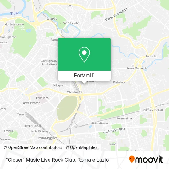 Mappa "Closer" Music Live Rock Club