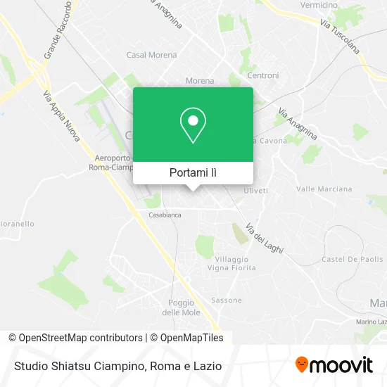 Mappa Studio Shiatsu Ciampino