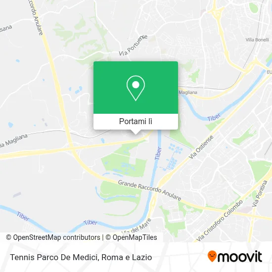 Mappa Tennis Parco De Medici