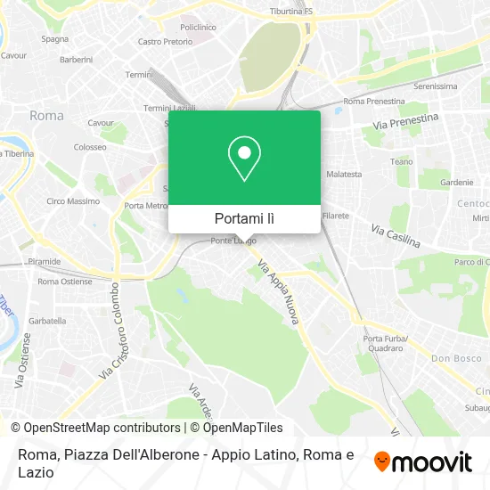 Mappa Roma, Piazza Dell'Alberone - Appio Latino
