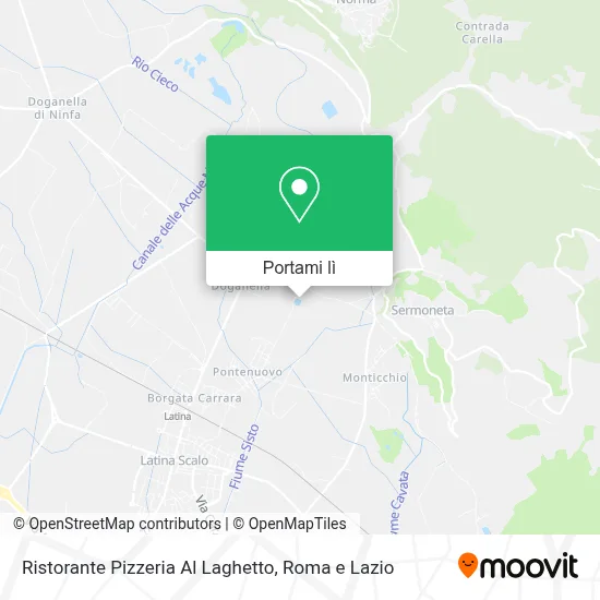 Mappa Ristorante Pizzeria Al Laghetto