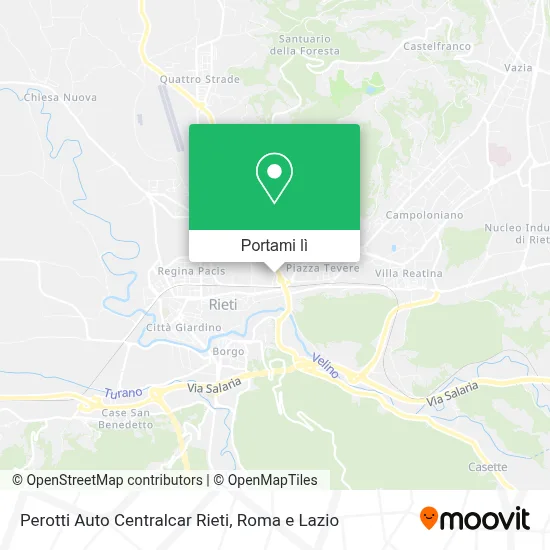 Mappa Perotti Auto Centralcar Rieti