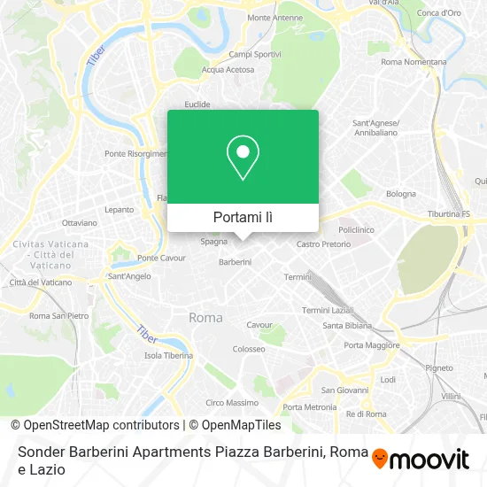 Mappa Sonder Barberini Apartments Piazza Barberini