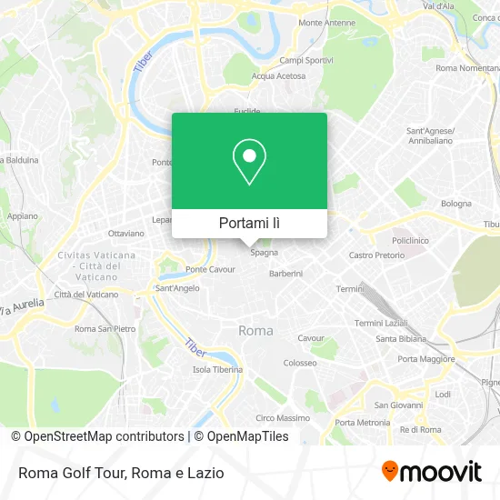 Mappa Roma Golf Tour