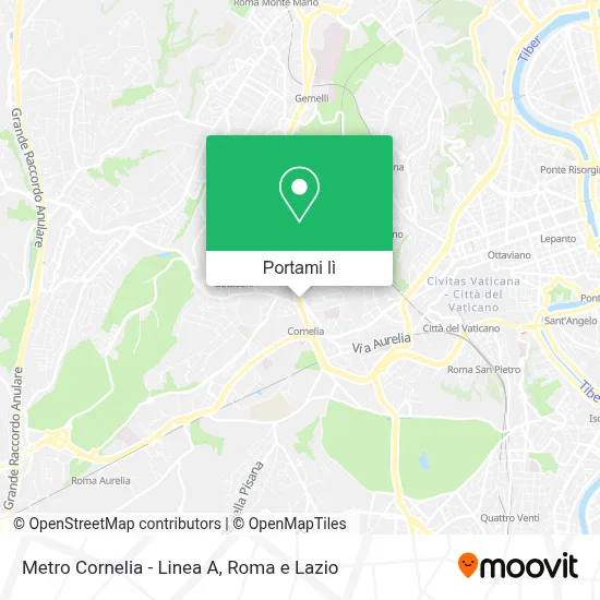 Mappa Metro Cornelia - Linea A