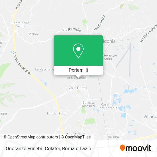 Mappa Onoranze Funebri Colatei