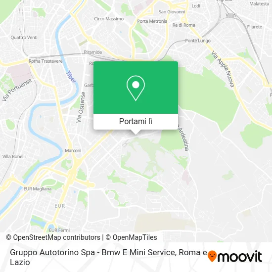 Mappa Gruppo Autotorino Spa - Bmw E Mini Service