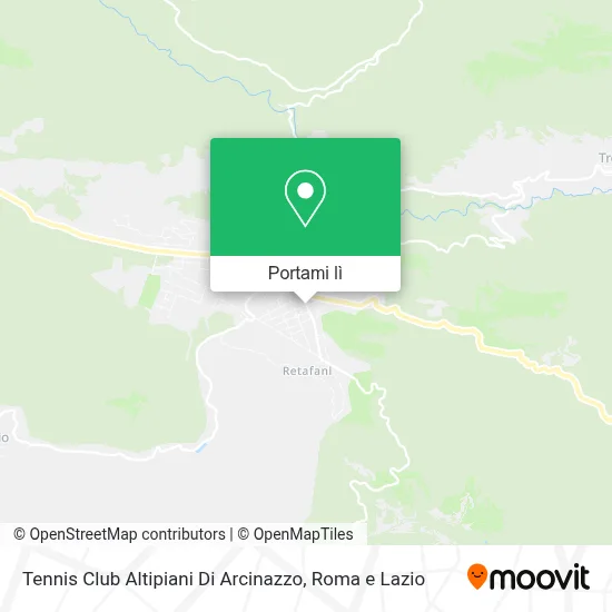 Mappa Tennis Club Altipiani Di Arcinazzo