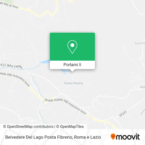 Mappa Belvedere Del Lago Posta Fibreno