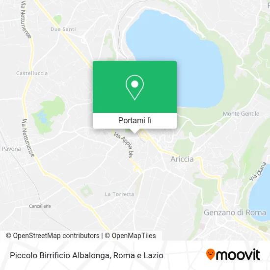 Mappa Piccolo Birrificio Albalonga