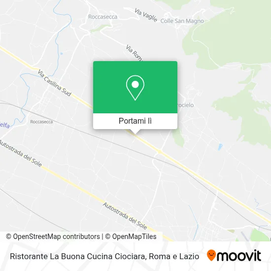 Mappa Ristorante La Buona Cucina Ciociara