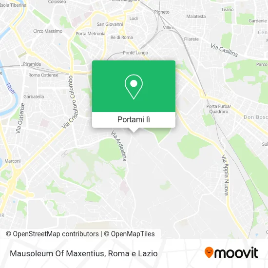 Mappa Mausoleum Of Maxentius