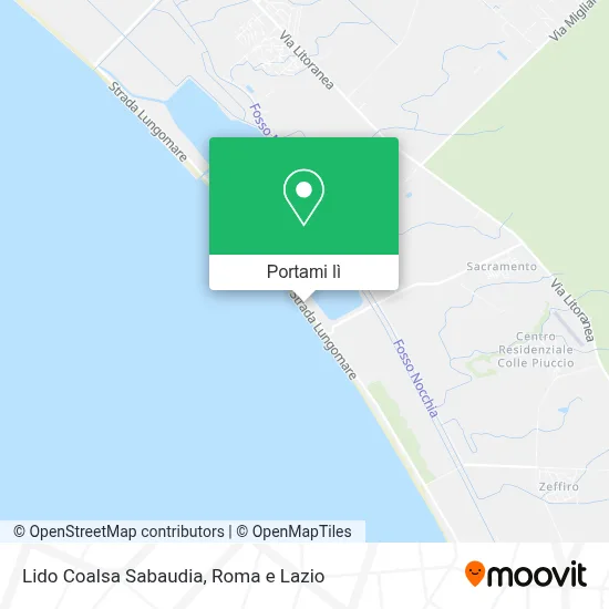 Mappa Lido Coalsa Sabaudia