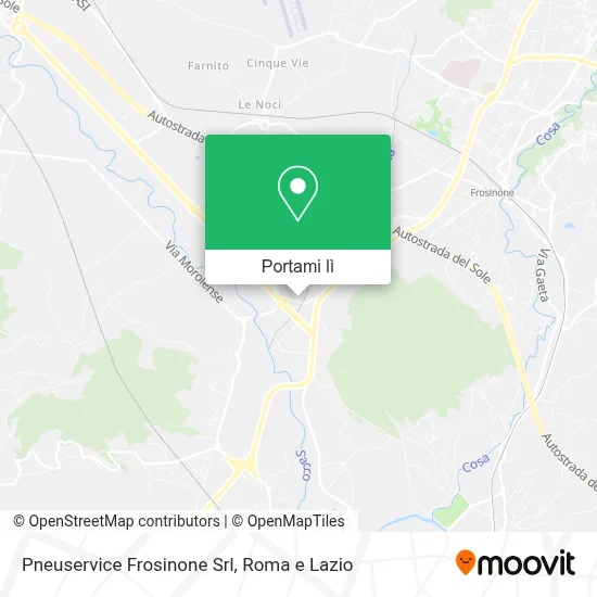 Mappa Pneuservice Frosinone Srl
