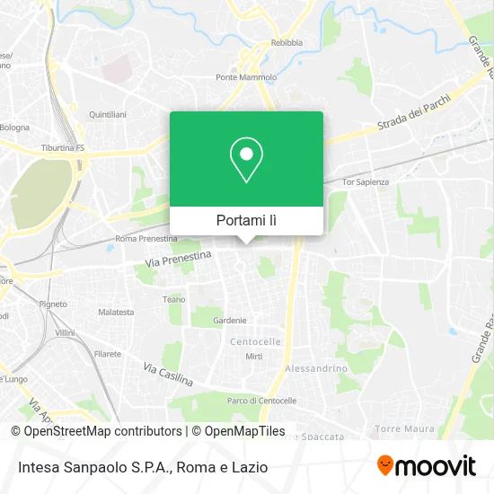 Mappa Intesa Sanpaolo S.P.A.
