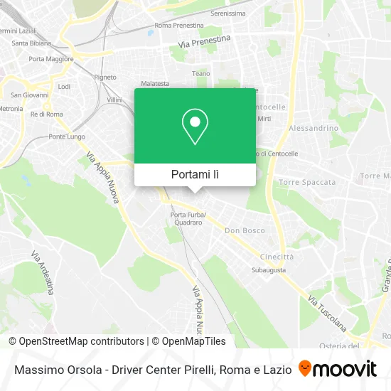 Mappa Massimo Orsola - Driver Center Pirelli