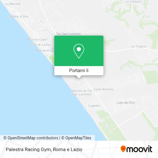 Mappa Palestra Racing Gym