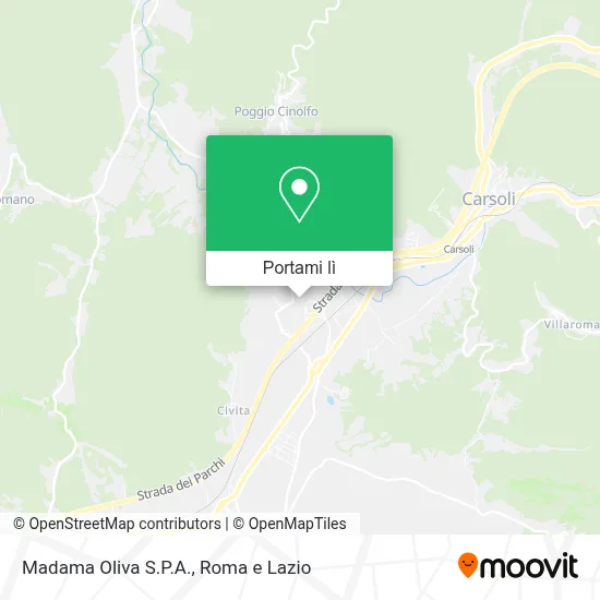 Mappa Madama Oliva S.P.A.