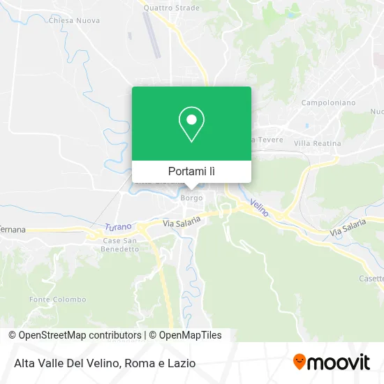 Mappa Alta Valle Del Velino