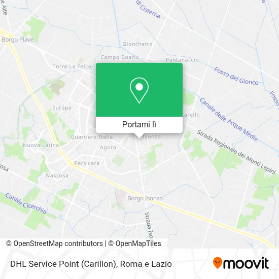 Mappa DHL Service Point (Carillon)