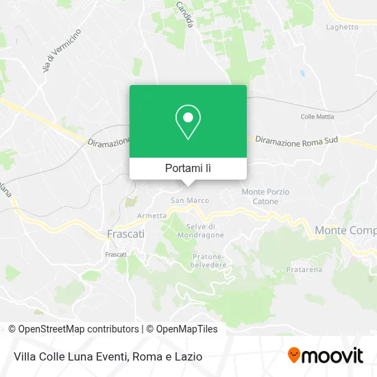 Mappa Villa Colle Luna Eventi