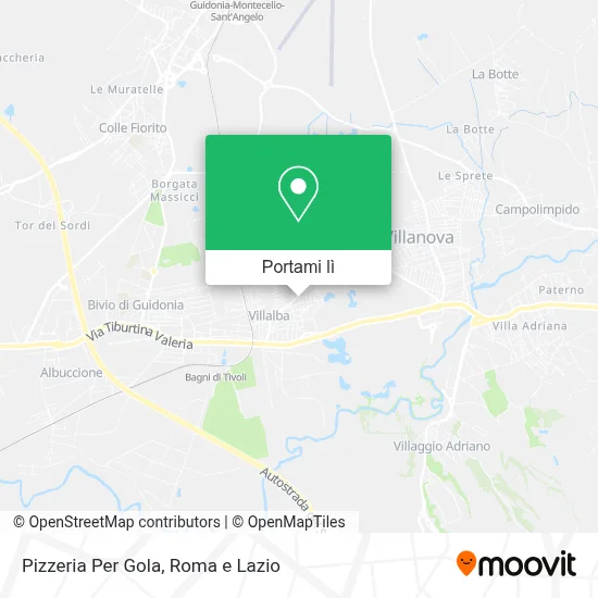 Mappa Pizzeria Per Gola