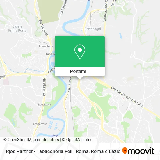 Mappa Iqos Partner - Tabaccheria Felli, Roma