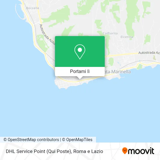 Mappa DHL Service Point (Qui Poste)
