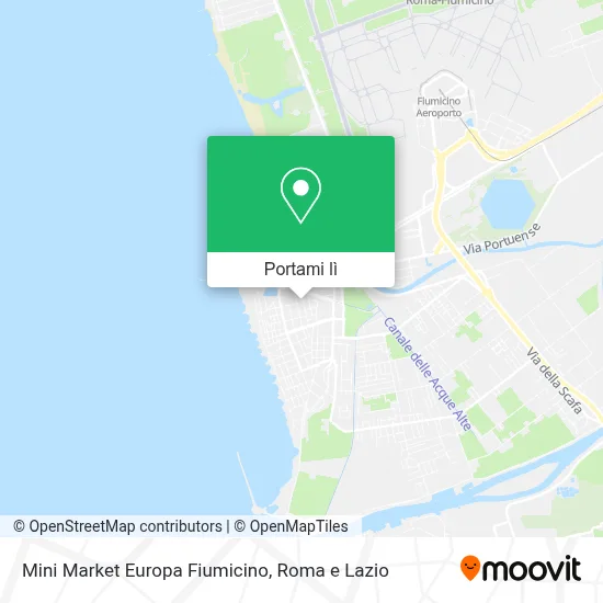 Mappa Mini Market Europa Fiumicino