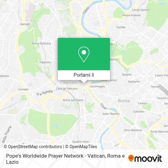 Mappa Pope's Worldwide Prayer Network - Vatican