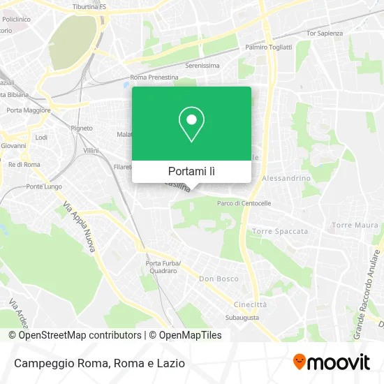 Mappa Campeggio Roma