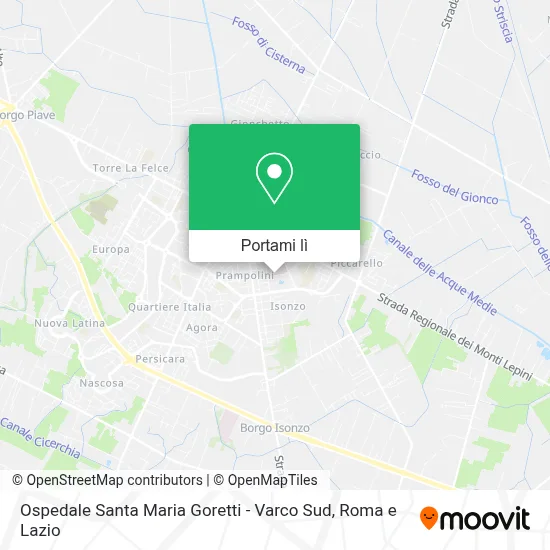 Mappa Ospedale Santa Maria Goretti - Varco Sud