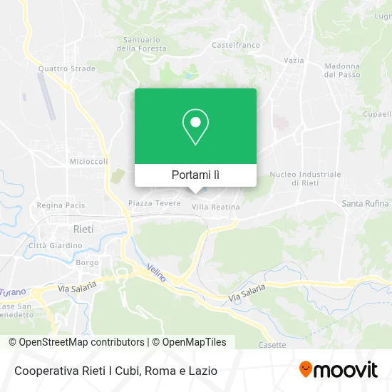 Mappa Cooperativa Rieti I Cubi