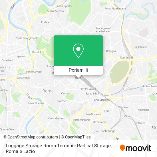 Mappa Luggage Storage Roma Termini - Radical Storage