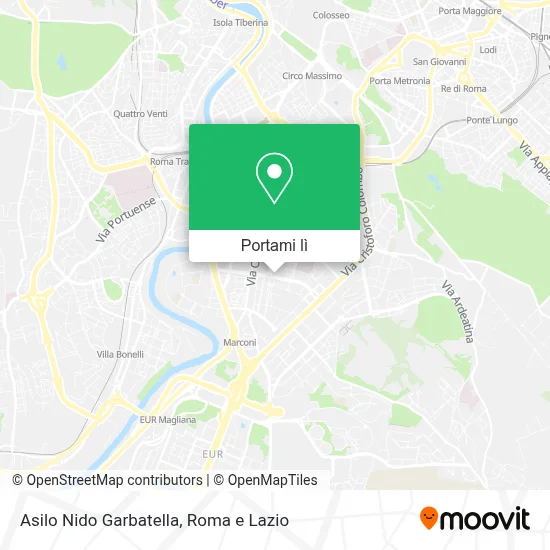 Mappa Asilo Nido Garbatella