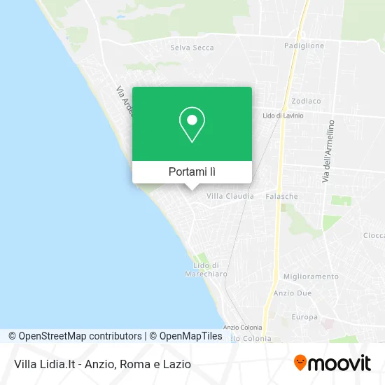 Mappa Villa Lidia.It - Anzio