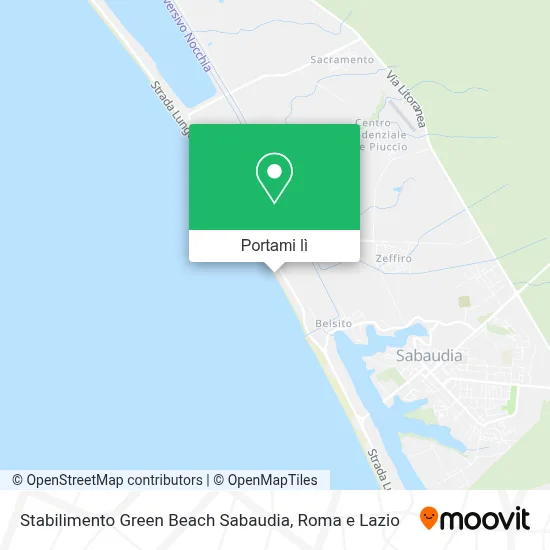 Mappa Stabilimento Green Beach Sabaudia