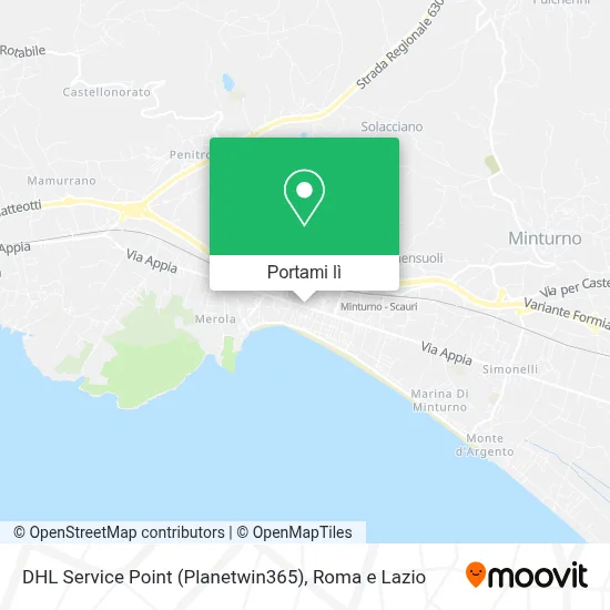 Mappa DHL Service Point (Planetwin365)