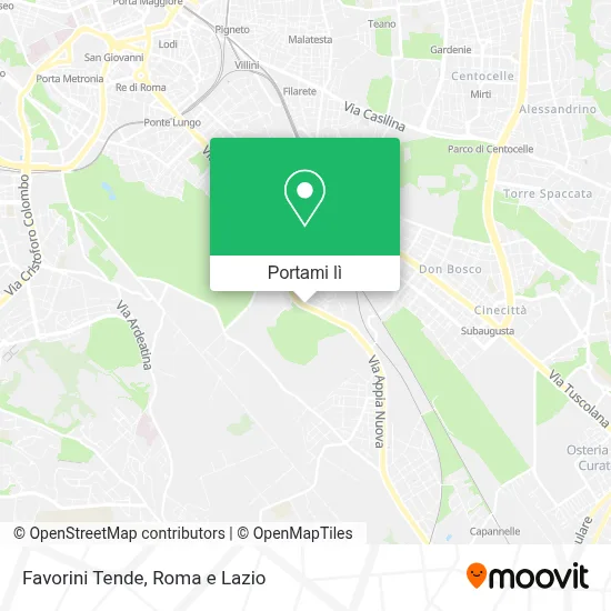 Mappa Favorini Tende